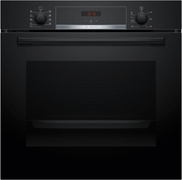 Bosch HBA514BB3 - Serie 4 Backofen mit 5 Jahre Garantie, Schwarz, 3D Heissluft, 60 x 60 cm